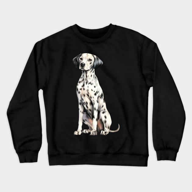 Dalmatian Crewneck Sweatshirt by DavidBriotArt